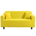 thumbnail image 1 of Stretch Plush Sofa Slipcover, Soft Sofa Cover, Thicken Couch Covers Anti-Slip Furniture Protector For 1 2 3 4 Seater Couch Slipcover-Lemon yellow-3 Seater (190-230CM)75-91in, 1 of 7