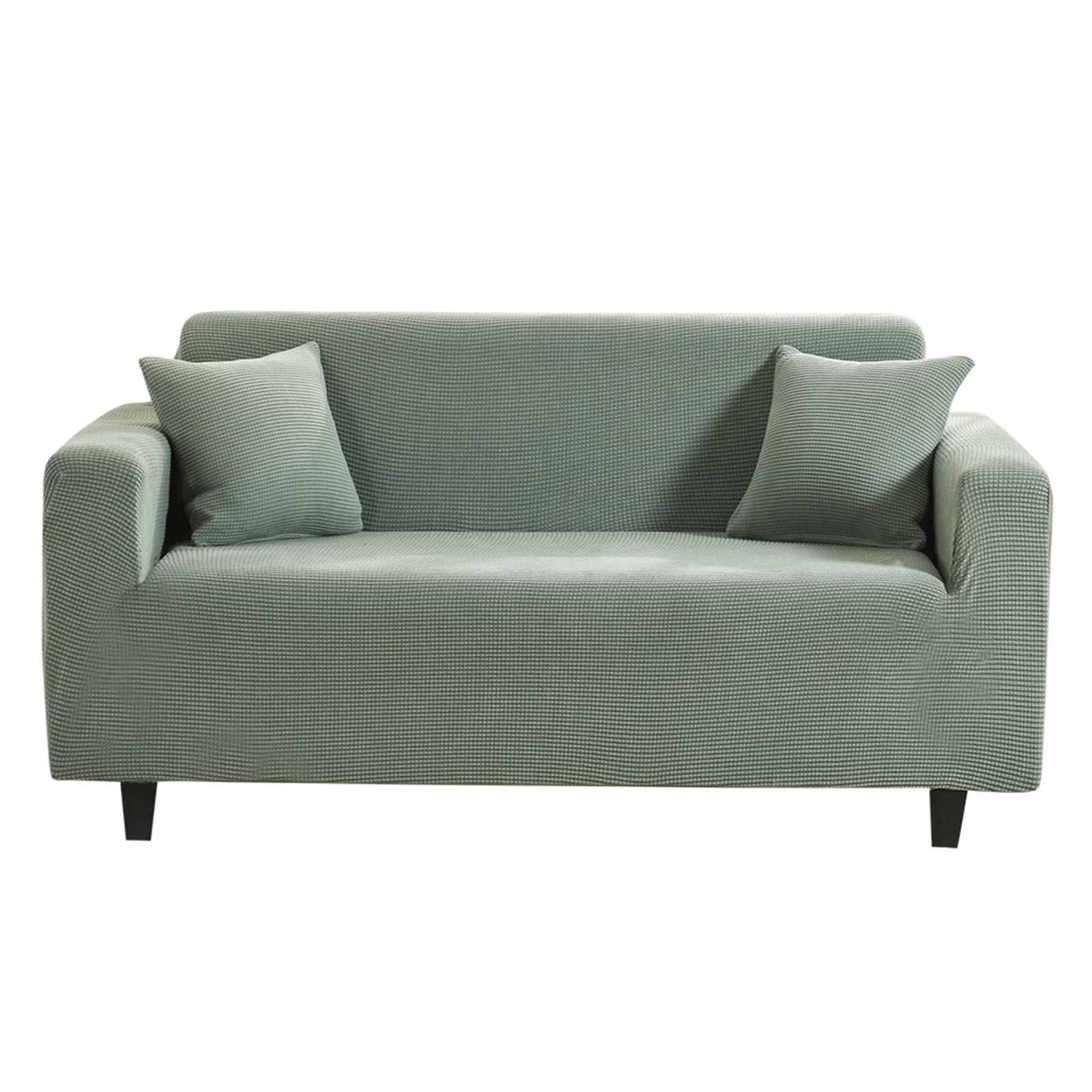 Stretch Plush Sofa Slipcover, Soft Sofa Cover, Thicken Couch Covers Anti-Slip Furniture Protector For 1 2 3 4 Seater Couch Slipcover-green-3 Seater (190-230CM)75-91in