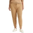 thumbnail image 1 of Ralph Lauren Stretch Pocketed Tie Cable Knit Joggers Pants In Classic Camel, 1 of 4