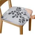 thumbnail image 1 of Stretch Printed Chair Seat Covers with Elastic Ties and Button, Removable Washable Dining Upholstered Chair Protector Seat Cushion Slipcovers for Dining Room, Office (Grey, Pack-6), 1 of 6