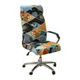 thumbnail image 1 of Stretch Printed Computer Office Chair Covers,Desk Rotating Chair Slipcovers Removable Washable Anti-Dust Spandex Chair Protector Cover for Office Chair-M(14.9-21.6inch)-06, 1 of 8