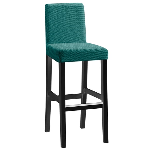 Stretch Pub Chair Slipcover,Set of 2/4/6 Height Bar Stool Cover Counter Stool Slipcover Universal Removable Washable Non-slip Jacquard Chair Protector for Cafe Kitchen Restaurant-1 Pcs-dark green