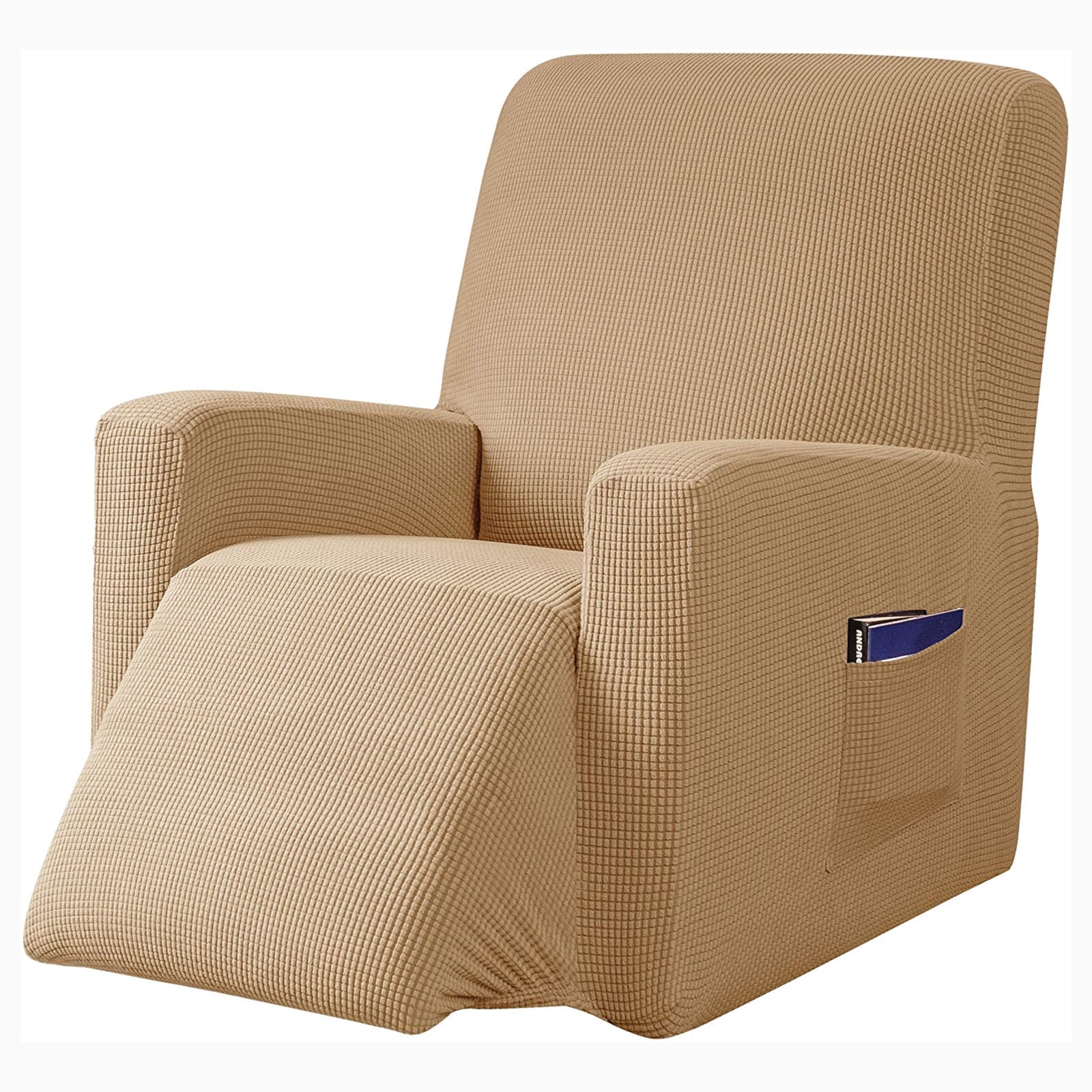 Stretch Recliner Chair Slipcover, 1-Piece Soft Armchair Cover Washable Sofa Cover Non Slip