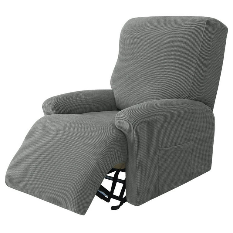 Stretch Recliner Covers With Pockets lazy Boy Chair Covers For Reclining Chair Recliner Slipcovers For Large Recliner Dark Grey 1 Seater 4 Pieces Walmart