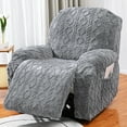 thumbnail image 1 of Stretch Recliner Slipcover Latest Jacquard Recliner Chair Cover with Side Pocket Anti-Slip Fitted Recliner Cover Couch Furniture Protector with Elastic Bottom, 1 of 9