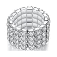 thumbnail image 1 of Stretch Ring with 4 Rows of Sparkling Crystal Rhinestones, 1 of 1