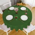 thumbnail image 1 of Stretch Round Tablecloth Elastic Polyester Fabric Washable for Restaurant Party Dining Decor Waterproof Stain Resistant Table Cover, 1 of 6