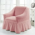 thumbnail image 1 of Stretch Seersucker Wingback Chair Slipcover Universal Wing Chair Slipcovers with Skirt Easy Washable Living Room Chair Covers for Furniture Protection Bedspreads Coverlets & Sets Yulucky, 1 of 7