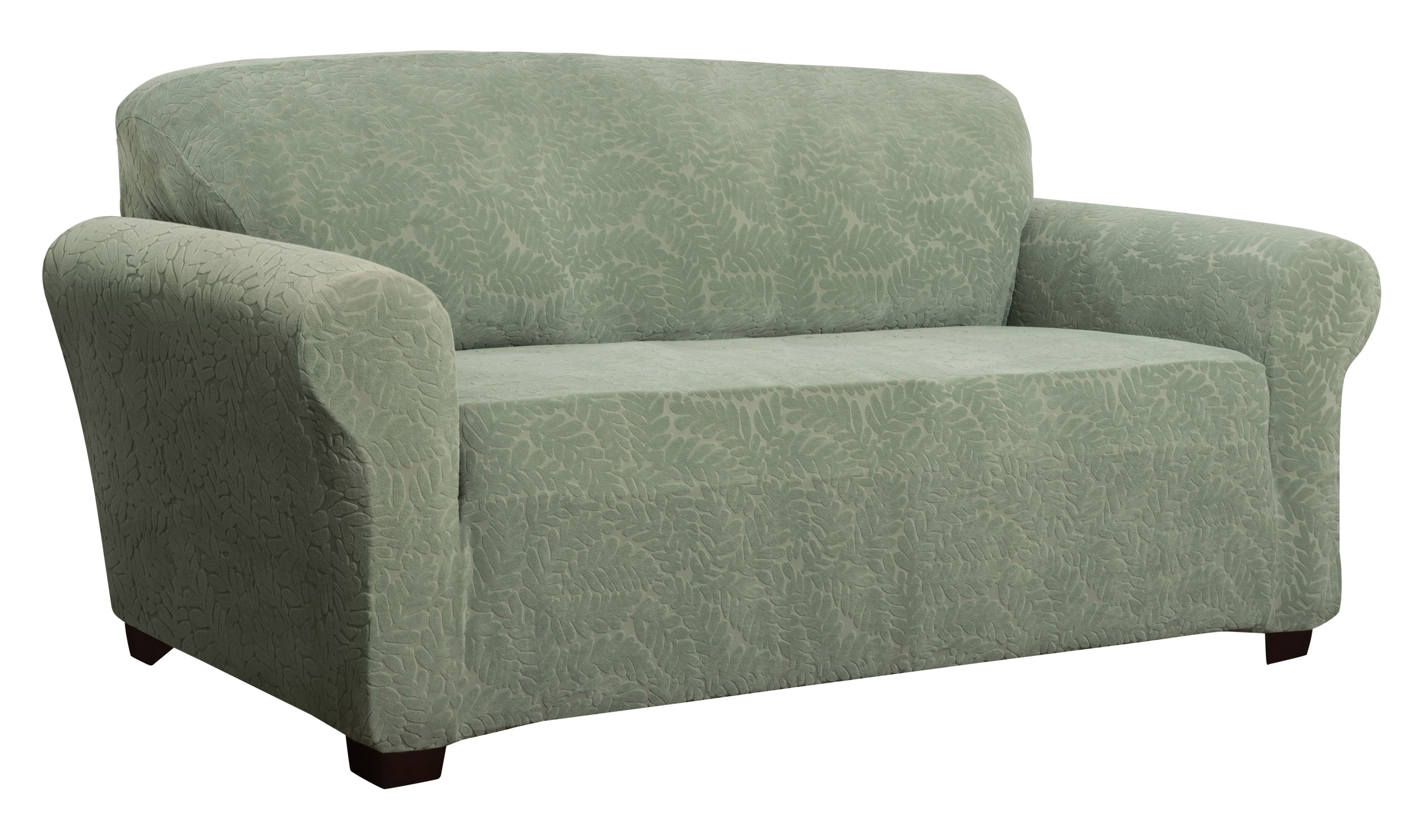 Stretch Sensations 1-Piece Stretch Fernwood Sofa Slipcover, Sage