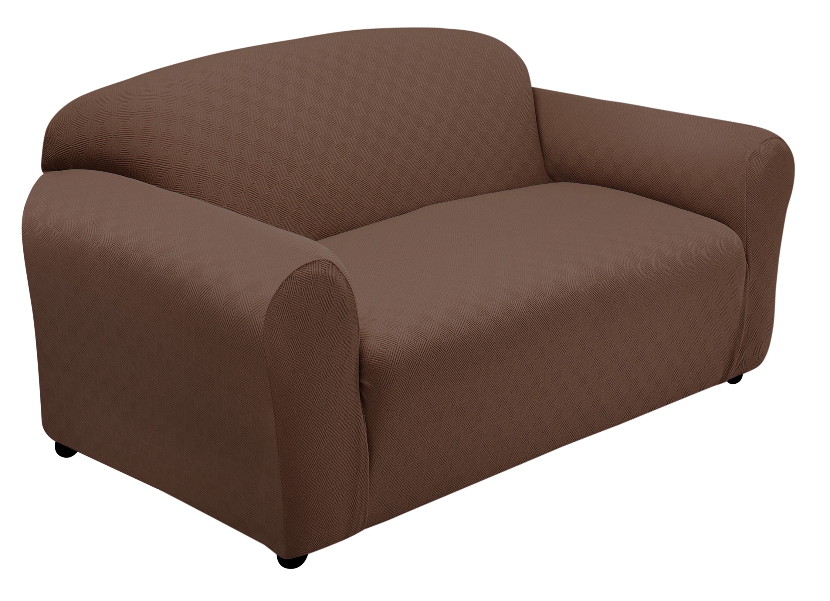 Stretch Sensations 1-Piece Stretch Newport Loveseat Slipcover, Cocoa - image 1 of 7