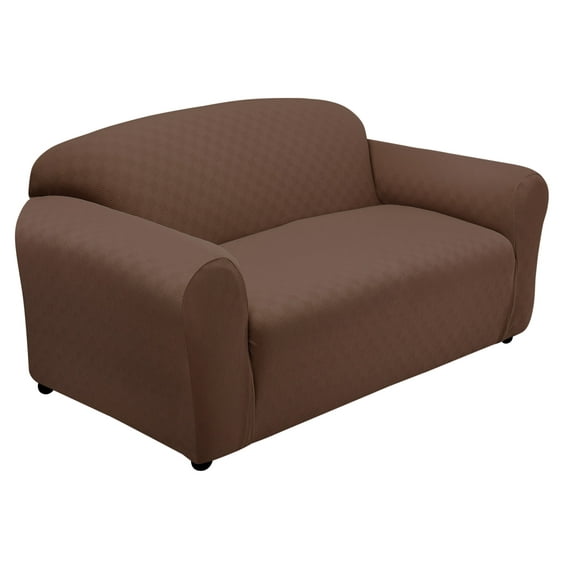 Stretch Sensations 1-Piece Stretch Newport Loveseat Slipcover, Cocoa