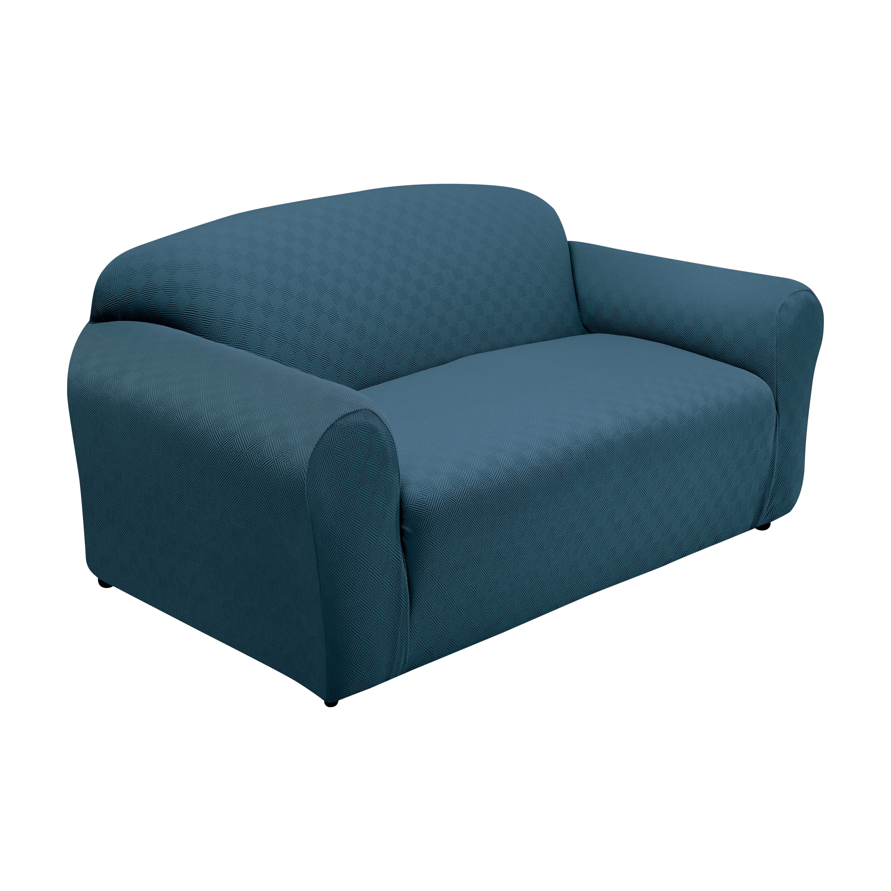 Stretch Sensations 1-Piece Stretch Newport Loveseat Slipcover, Teal
