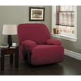 thumbnail image 1 of Stretch Sensations 4-Piece Stretch Double Diamond Jumbo Recliner Slipcover, Brick, 1 of 7