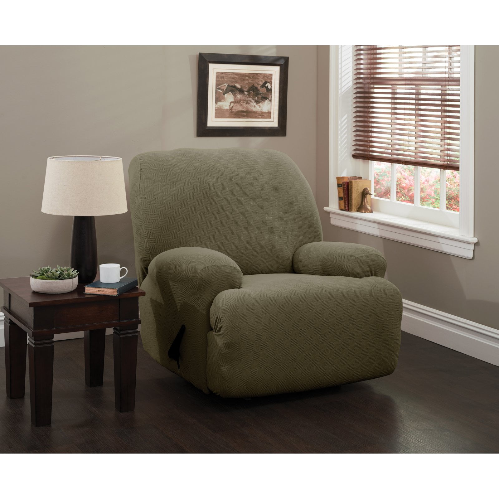 Stretch Sensations 4Piece Stretch Newport Jumbo Recliner Slipcover