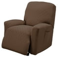 thumbnail image 1 of Stretch Sensations 4-Piece Stretch Newport Recliner Slipcover, Cocoa, 1 of 2