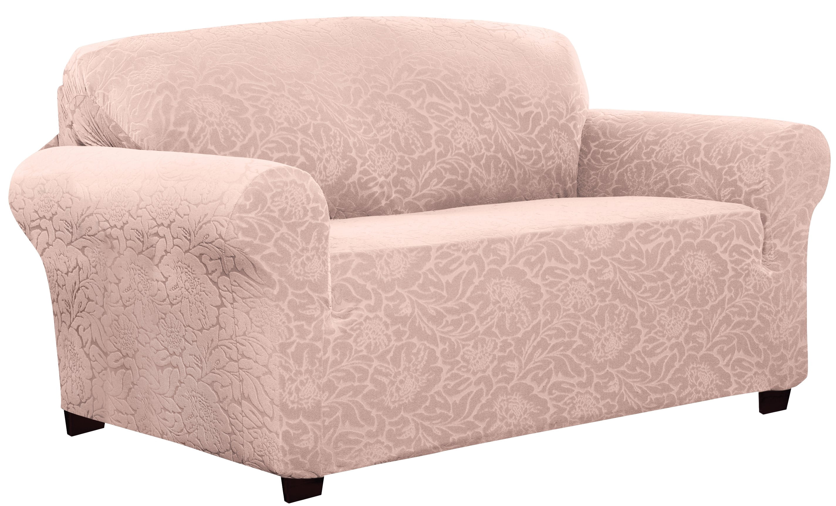 Stretch Sensations Furniture Protector Slipcover - Floral Collection - Recliner, Sand (4 pieces)