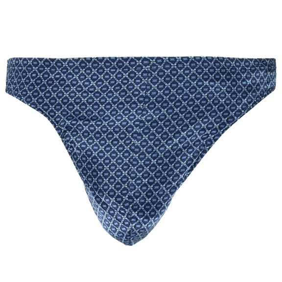 Stretch Silk Thong Mens' Diamond Pattern T-Back No Trace Adult Underwear G-String