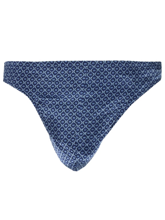 Stretch Silk Thong Mens' Diamond Pattern T-Back No Trace Adult Underwear G-String