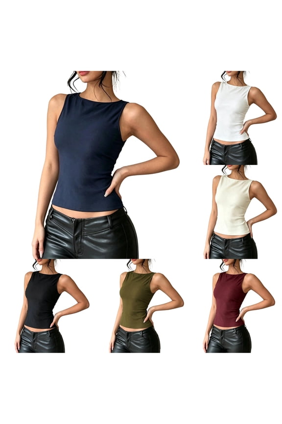 Stretch Sleeveless Fitted Bodice Tank Top with Tie Front Detail Casual Summer Layering Polyester Top Dress Top Tops for Women Spandex Crop Ally Tops Women Camisole Satin Top for Women Slim