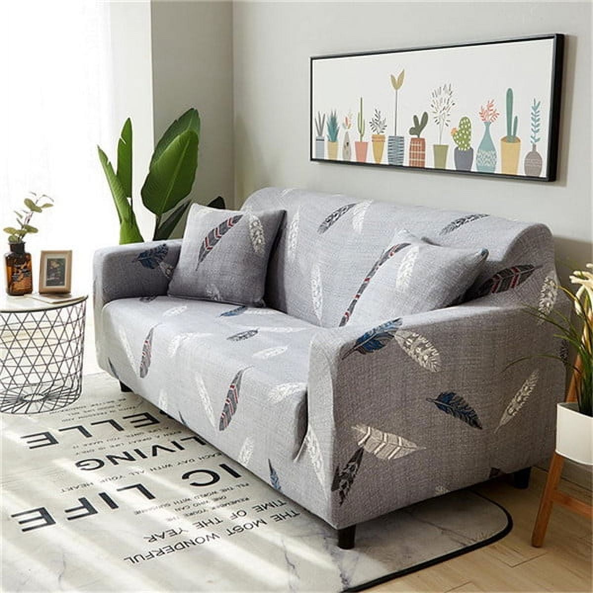 Stretch Slipcovers Elastic Stretch Sofa Cover for Living Room Couch ...