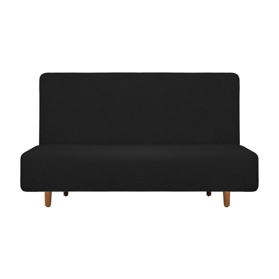 Stretch Sofa Bed Cover, Couch Slipcover Fit Length 47"-59", Black