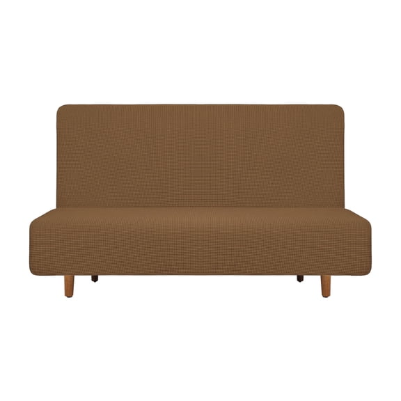 Stretch Sofa Bed Cover, Couch Slipcover Fit Length 47"-59", Light Coffee