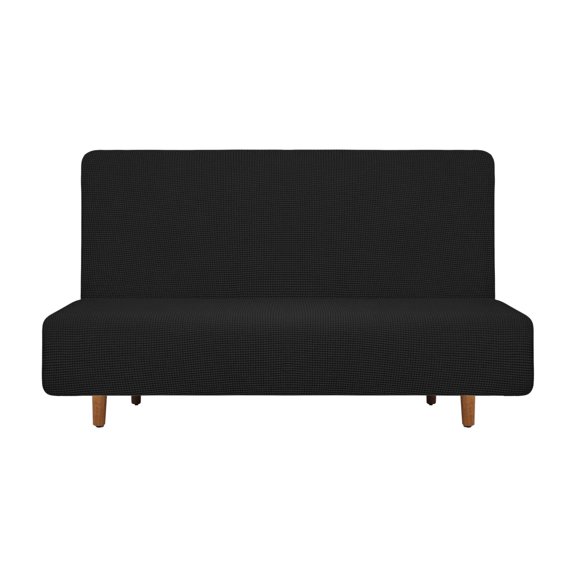 Stretch Sofa Bed Cover, Couch Slipcover Fit Length 75"-83", Black