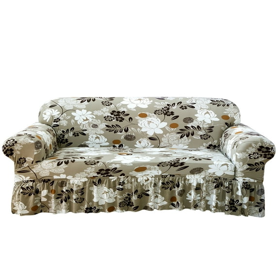 Stretch Sofa Couch Cover 1/2/3 Seat Non Slip Slipcover Protector Skirted Design