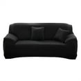 thumbnail image 1 of Stretch Sofa Cover Black 145-185 Double Size, 1*Sofa Cover, FNGZ Sofa Cover Slipcover Stretch Elastic 2 Seater Chair Loveseat Sofa Couch Furniture Protector Fit Sofa Slipcover, 1 of 6