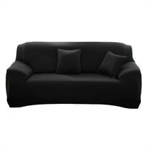 Stretch Sofa Cover Black 145-185 Double Size, 1*Sofa Cover, FNGZ Sofa Cover Slipcover Stretch Elastic 2 Seater Chair Loveseat Sofa Couch Furniture Protector Fit Sofa Slipcover