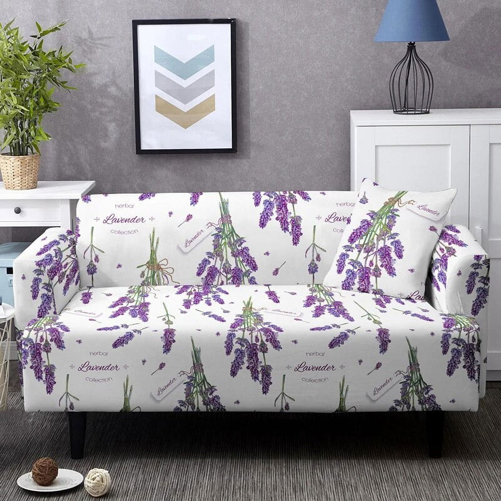 Elastic sofa cover-purple (145-185cm)