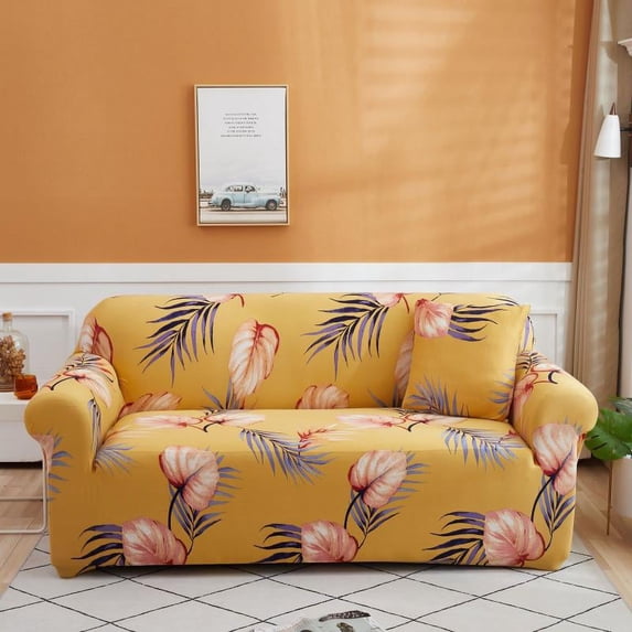 Stretch Sofa Cover Printed Couch Covers Elastic Sofa Slipcovers Cushion Couches Non Slip Soft Washable Furniture Protective Universal