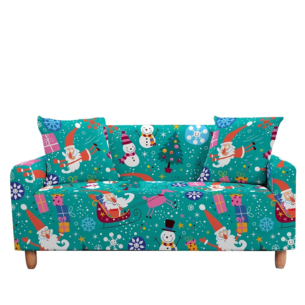 Stretch Sofa Cover for Living Room Christmas Slipcovers Elastic ...