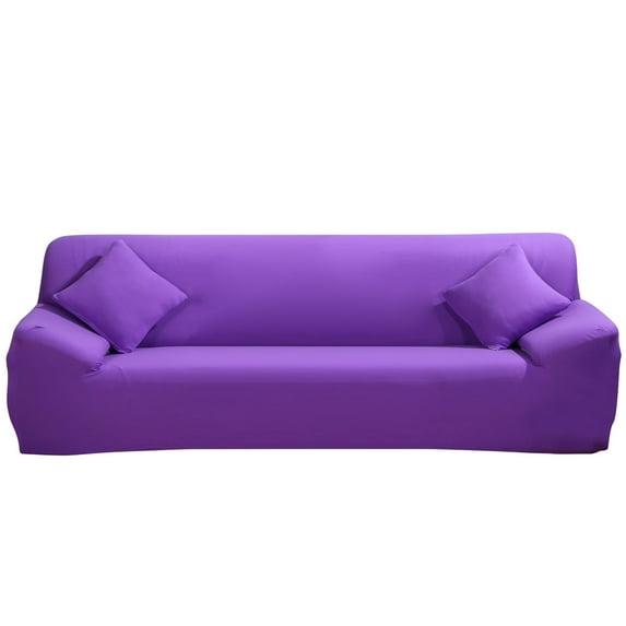 Stretch Sofa Covers 4 Seater Fabric Slipcover Protector Couch Slipcover for 4 Cushion Couch -4 seater:230cm to 300cm (90-118 inch Approx) ,With a Pillow Cover