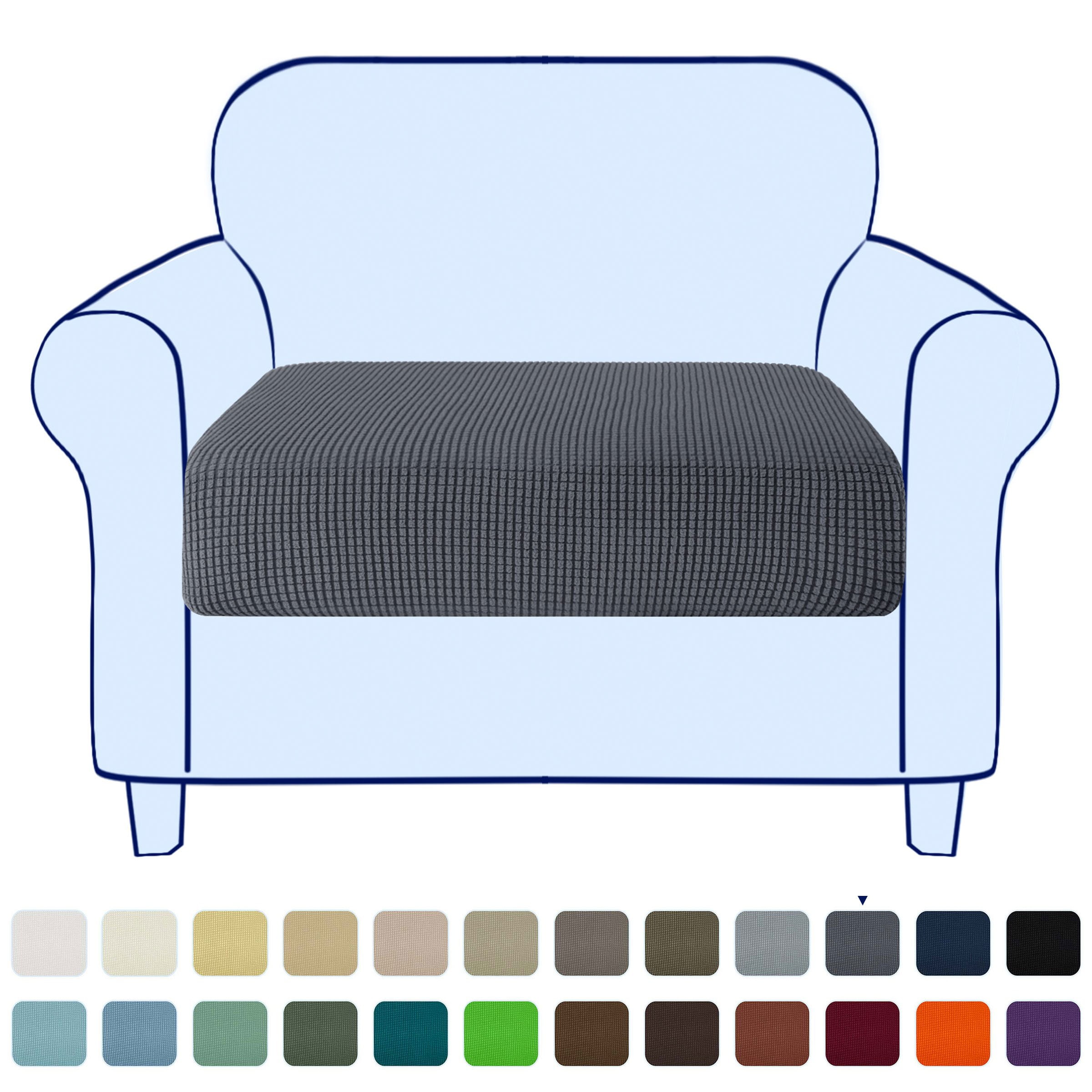 Stretch Sofa Seat Cushion Cover Couch Covers Furniture Protector (Armchair, Gray)