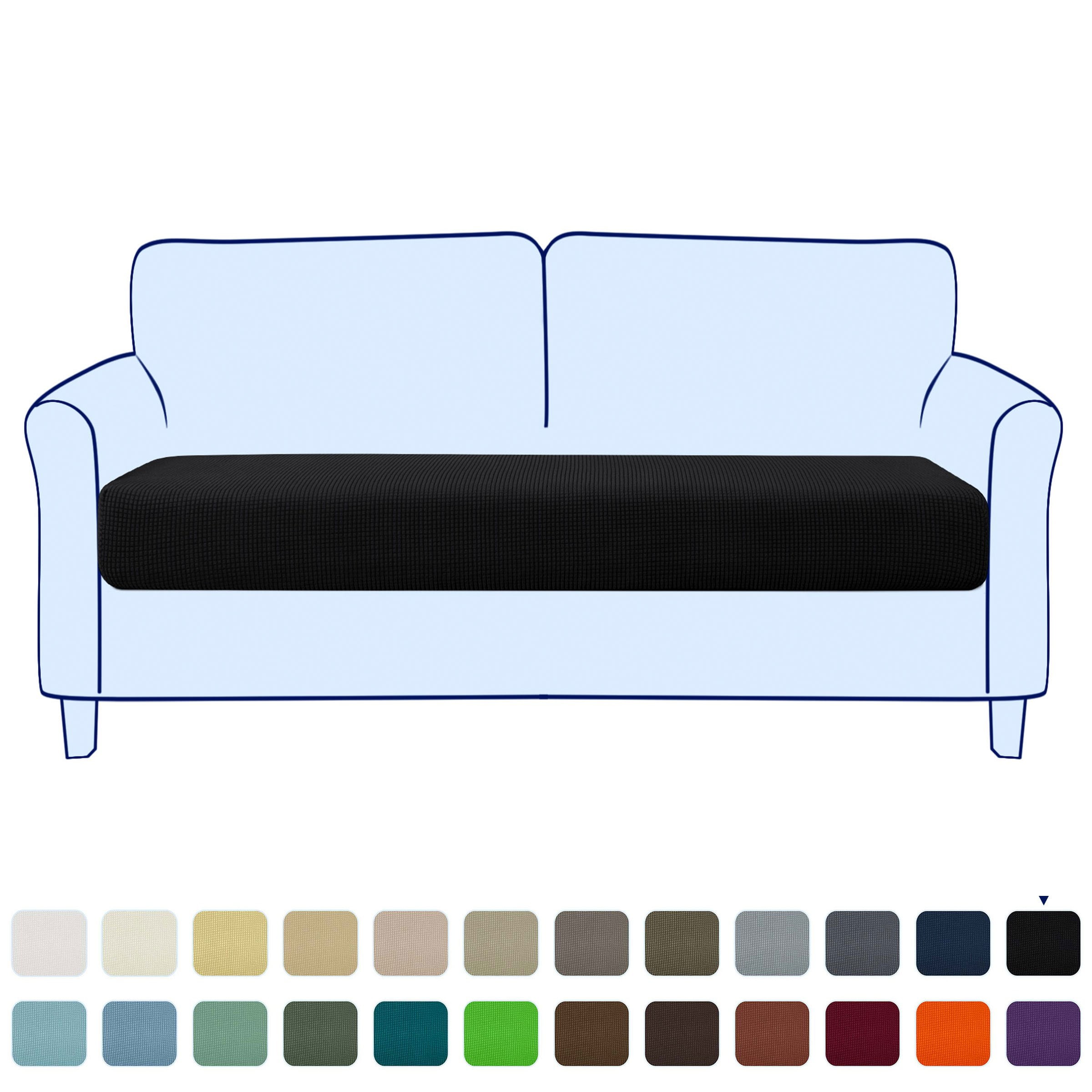 Stretch Sofa Seat Cushion Cover Couch Covers Furniture Protector (Loveseat, Dark Blue)