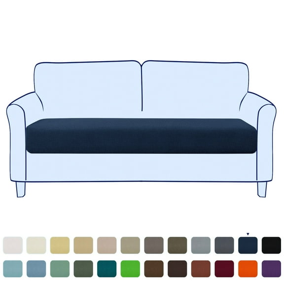 Stretch Sofa Seat Cushion Cover Couch Covers Furniture Protector (Loveseat, Navy)