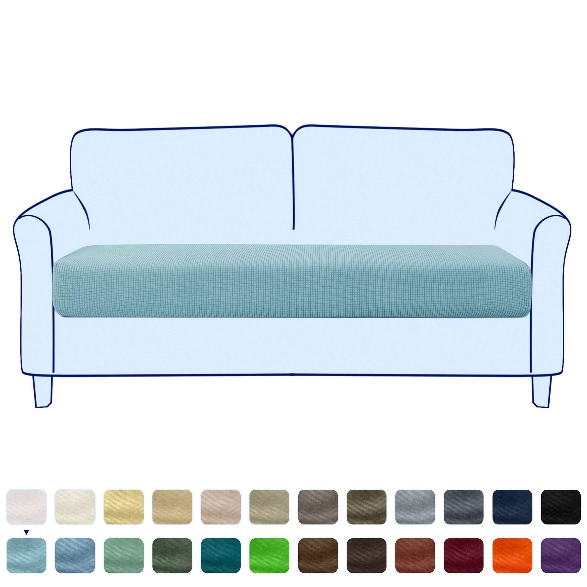 Stretch Sofa Seat Cushion Cover Couch Covers Furniture Protector (Loveseat, Steel Blue)