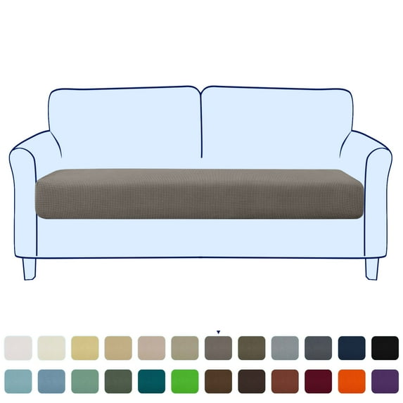 Stretch Sofa Seat Cushion Cover Couch Covers Furniture Protector (Loveseat, Taupe)