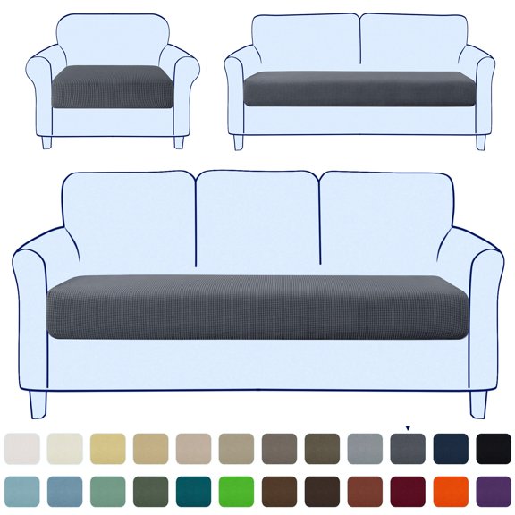 Stretch Sofa Seat Cushion Cover Couch Covers Furniture Protector (Sofa, Gray)