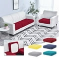 thumbnail image 1 of Stretch Sofa Seat Cushion Slipcover, Wrap Furniture Protector with Reinforced Anti-Slip Straps, Wrinkle Fade Pilling Resistant Separate Couch Cushion Cover for Living Room Sofa Protection, 1 of 3
