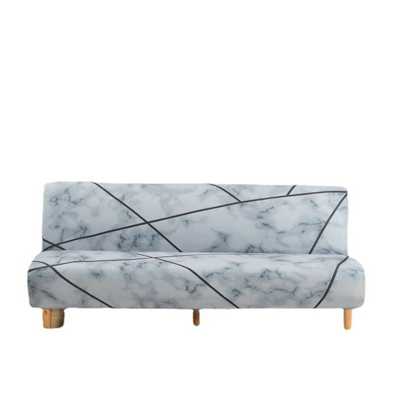 HOOWIFFY Elastic Fitted Armless Sofa Bed Cover Slipcover for Home Decor, Stretch Fabric, Multiple Colors Available
