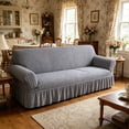 thumbnail image 1 of Stretch Sofa Slipcover, Nonslip Couch Cover with Elastic Bottom, Washable Furniture Protector for 2-5 Seater Couches, Pet Friendly, Soft Breathable Fabric for Living Room, 1 of 9
