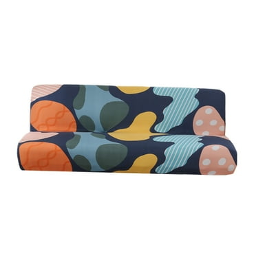 Stretch Sofa Slipcover washable Polyester Armless Futon Cover for Bedroom Colorful