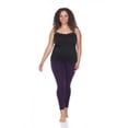 thumbnail image 1 of Stretch Solid Womens Leggings, Purple - One Size, 1 of 1