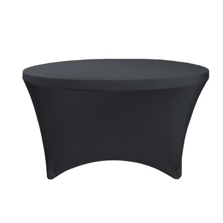 Stretch Spandex 4 ft Round Table Cover Black