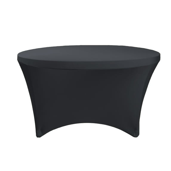 Stretch Spandex 4 ft Round Table Cover Black