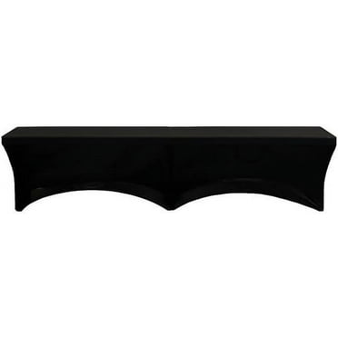 YOUR CHAIR COVERS - Stretch Spandex 6 ft. Lifetime Bench Cover - Black Removable and Washable Stretch Fit Lifetime Bench Covers