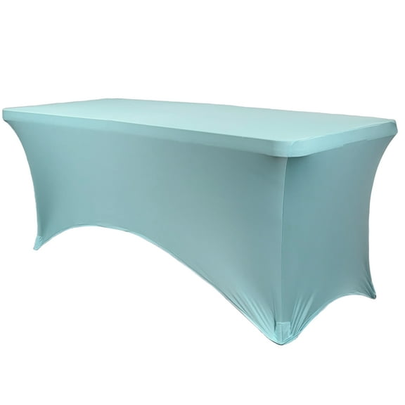 Stretch Spandex 6 ft Rect. Table Cover Dusty Blue