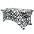 thumbnail image 1 of Stretch Spandex 8 ft Rectangular Damask Table Cover, 1 of 4